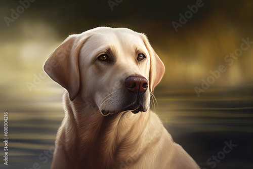 White labrador dog. AI Generated