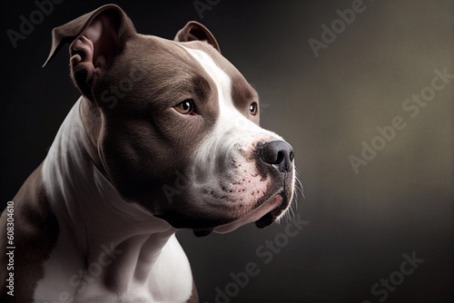 American Staffordshire terrier dog. AI Generated