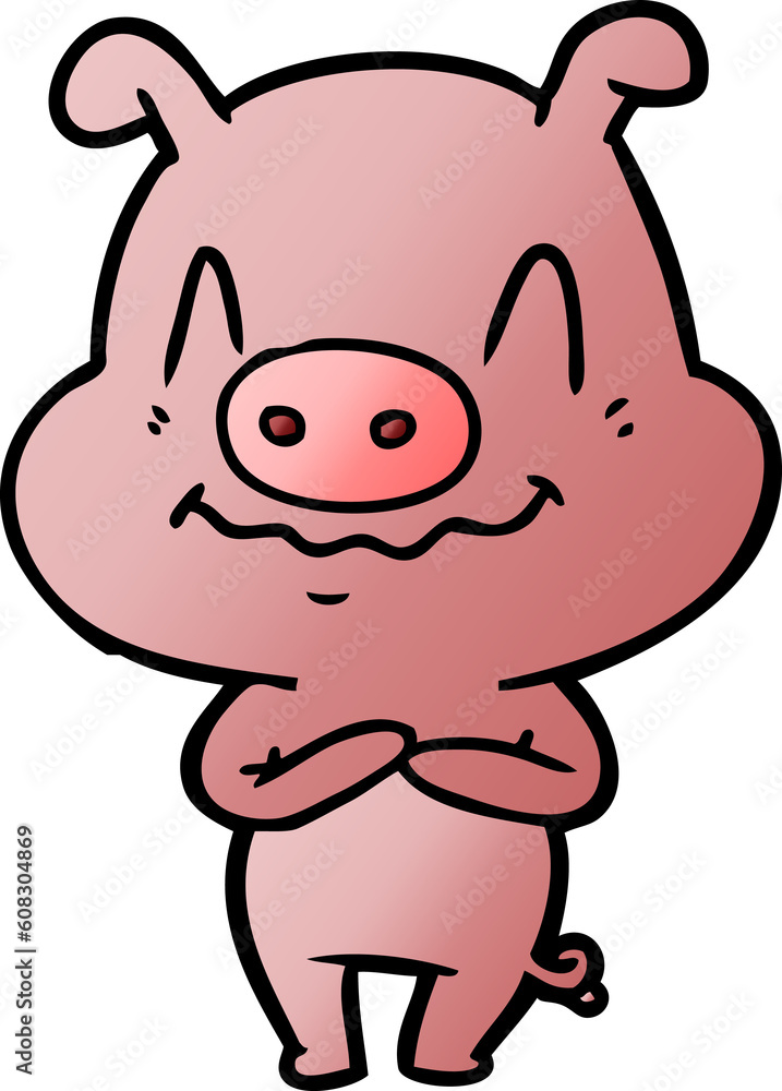 nervous cartoon pig nervous cartoon pig