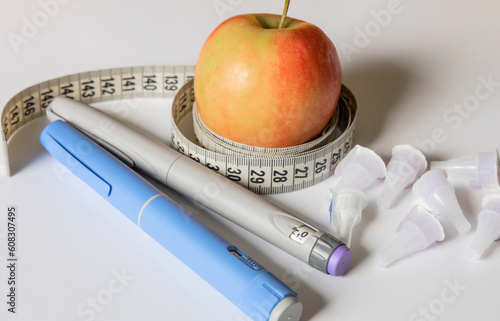  Insulin injection pen or insulin cartridge pen for diabetics. photo