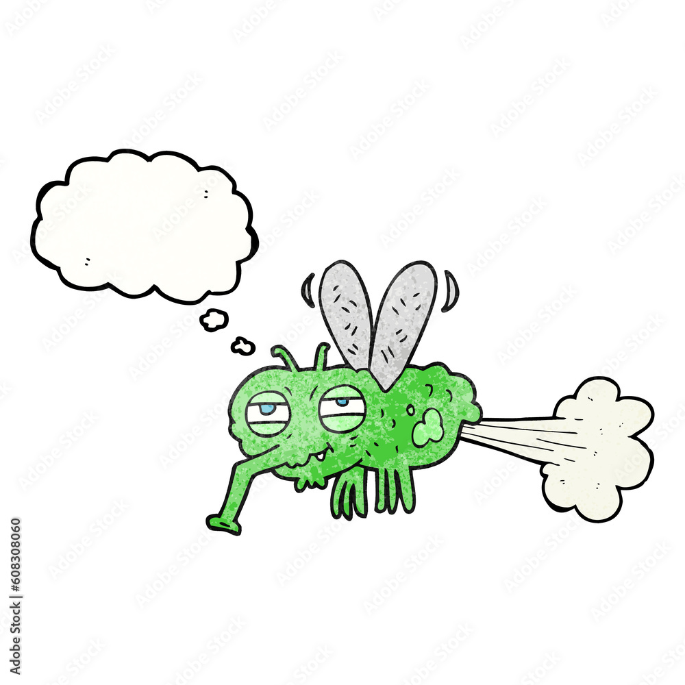 freehand drawn thought bubble textured cartoon gross farting fly freehand drawn thought bubble textured cartoon gross farting fly