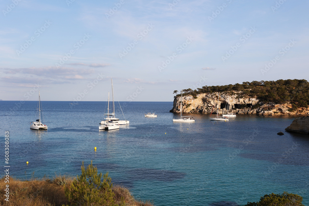 Views of the Mediterranean sea on a sunny day in Palma de Mallorca spain Views of the Mediterranean sea on a sunny day in Palma de Mallorca spain