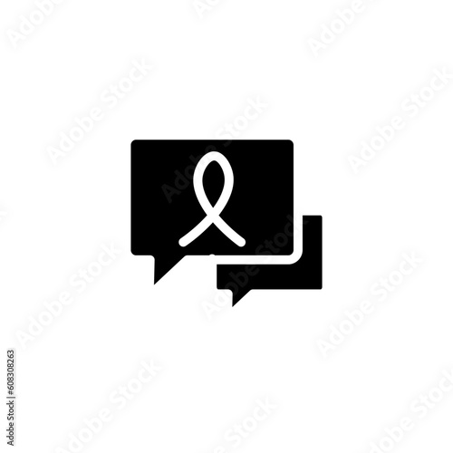 Aids Day Message Solid Icon