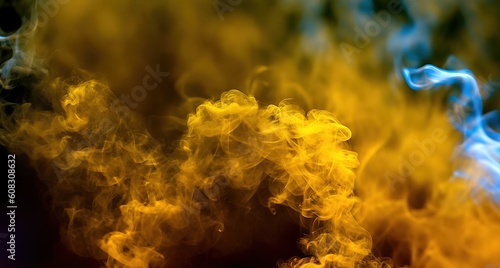 Smoky Abstract yellow mist effect