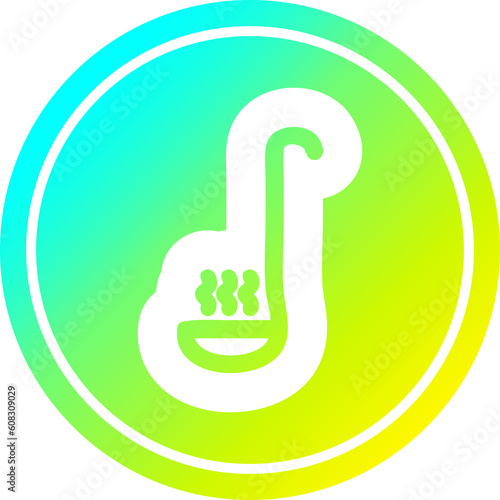Wallpaper Mural soup ladle circular icon with cool gradient finish Torontodigital.ca