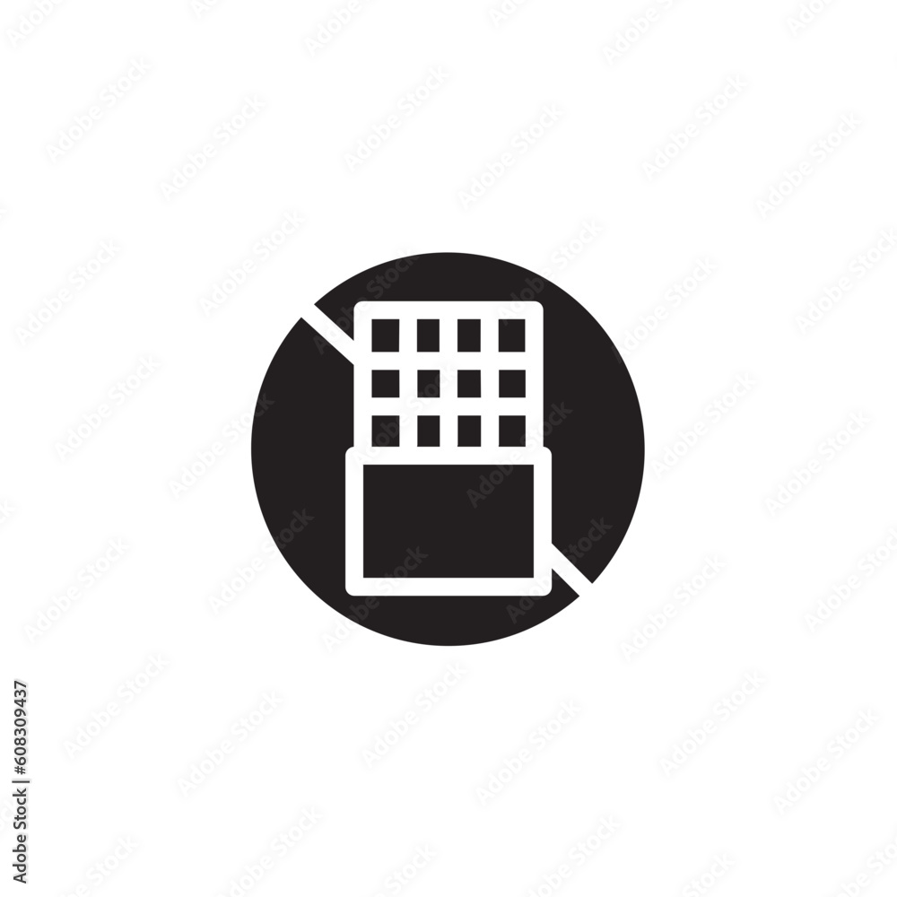 Badge Bar Cancel Solid Icon Badge Bar Cancel Solid Icon