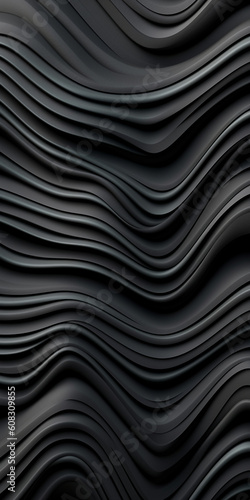 Luxus Wellen Satin Seide Stoff schwarz Material Hintergrund Motiv für Website und Drucksachen, ai generativ