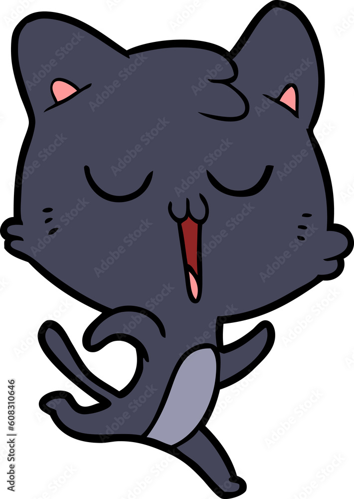 cartoon cat singing