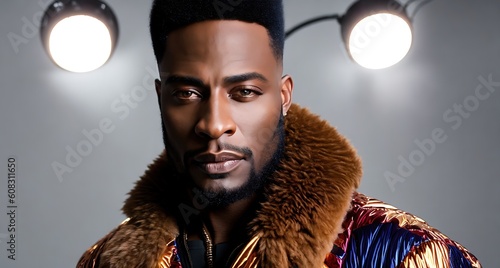Fashionable black man in jacket