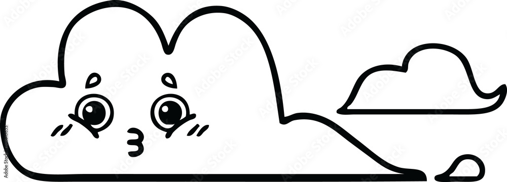 line drawing cartoon of a clouds line drawing cartoon of a clouds