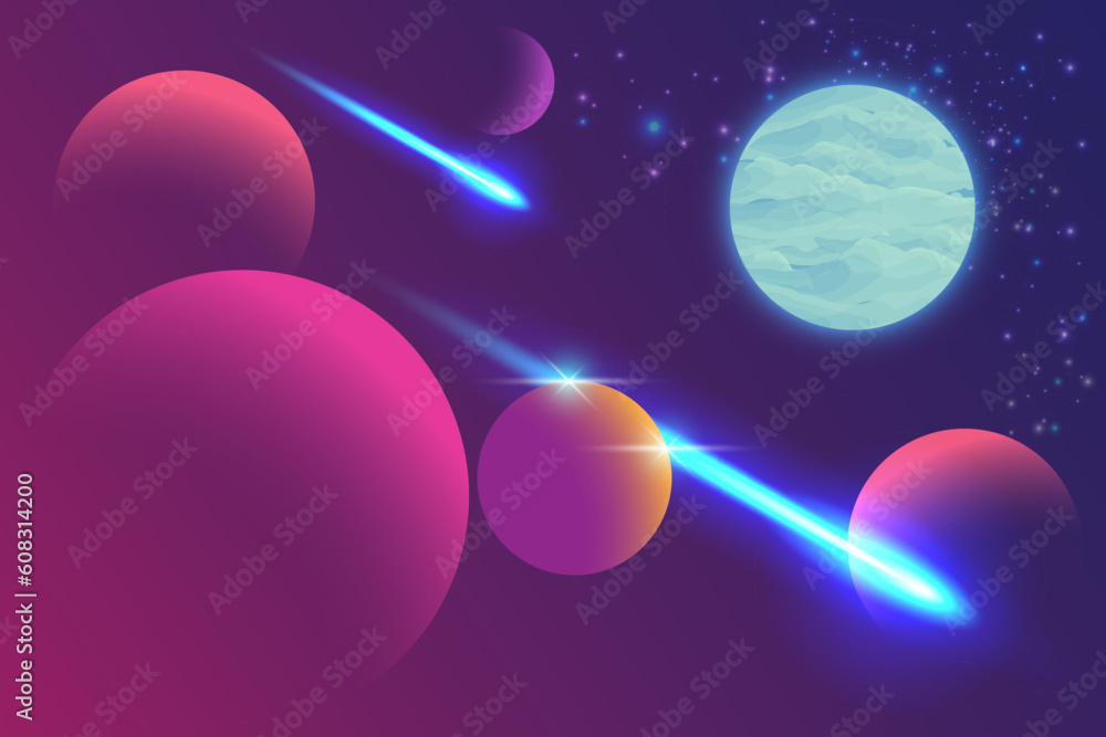 Solar system planets cartoon observatory small planets pluto venus mercury neptune mars crater stars and stars cosmos Solar system planets cartoon observatory small planets pluto venus mercury neptune mars crater stars and stars cosmos