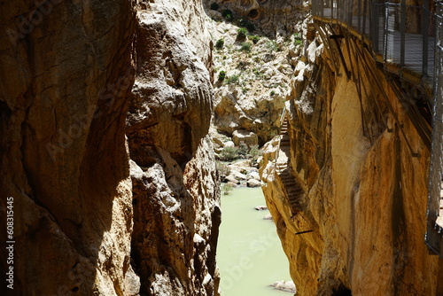 Caminito del Rey, Guadalhorce river, Desfiladero de los Gaitanes, El Chorro, Ardales, Malaga, Spain.