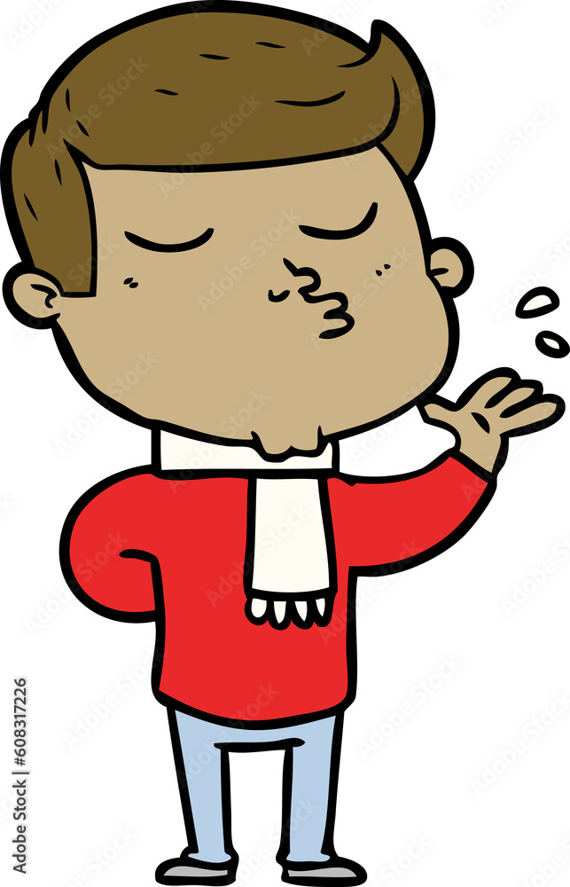 cartoon model guy pouting cartoon model guy pouting