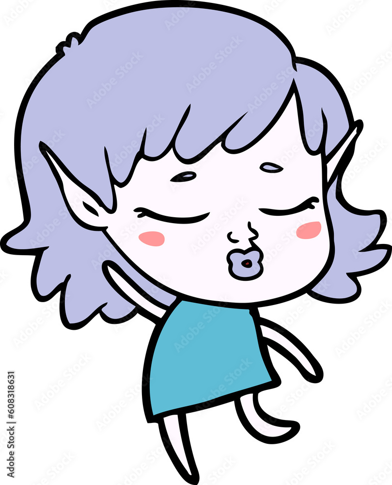 pretty cartoon elf girl dancing pretty cartoon elf girl dancing