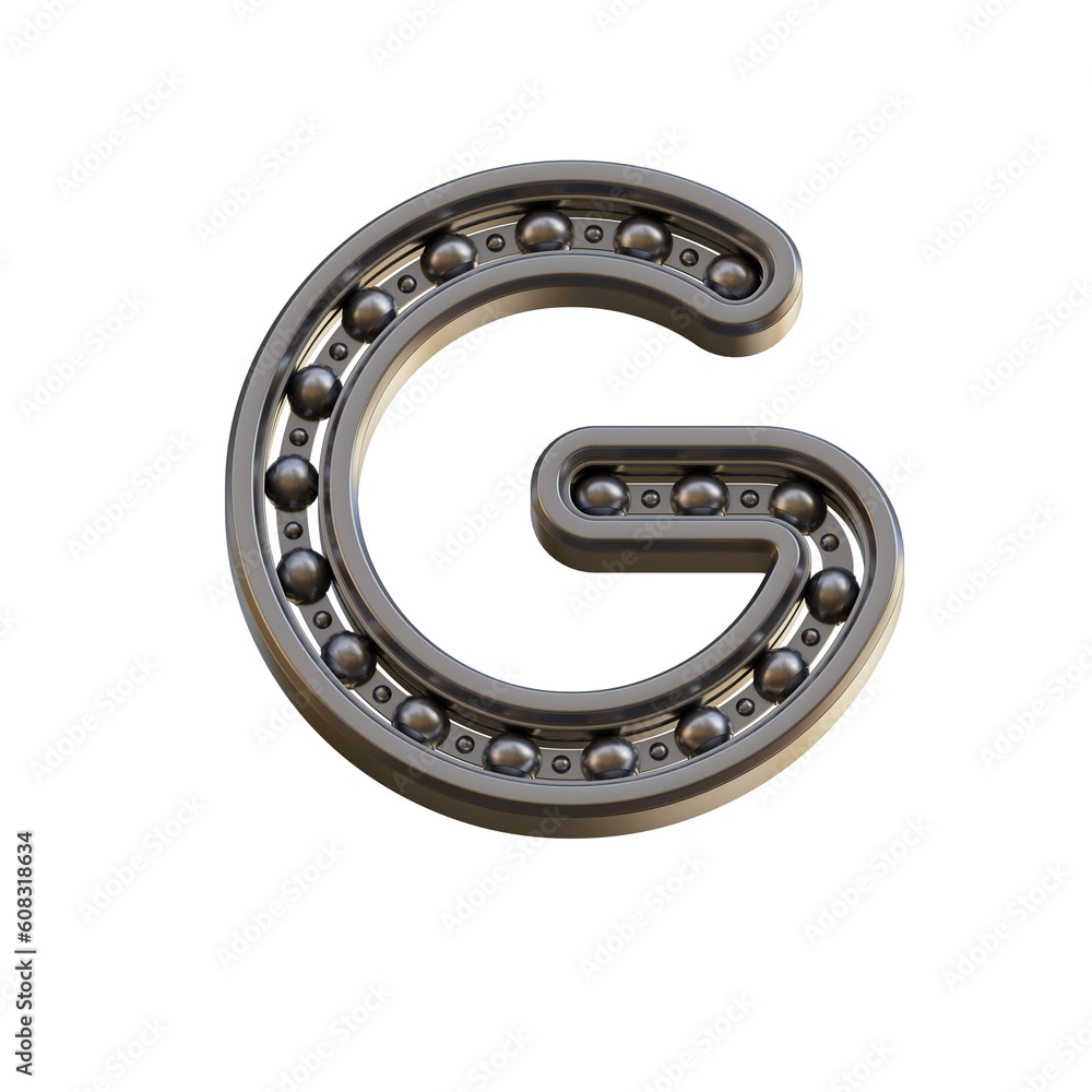 Futuristic Bearing 3D Alphabet or PNG Letters Futuristic Bearing 3D Alphabet or PNG Letters