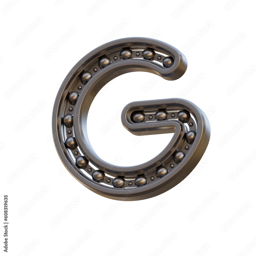 Futuristic Bearing 3D Alphabet or PNG Letters Futuristic Bearing 3D Alphabet or PNG Letters