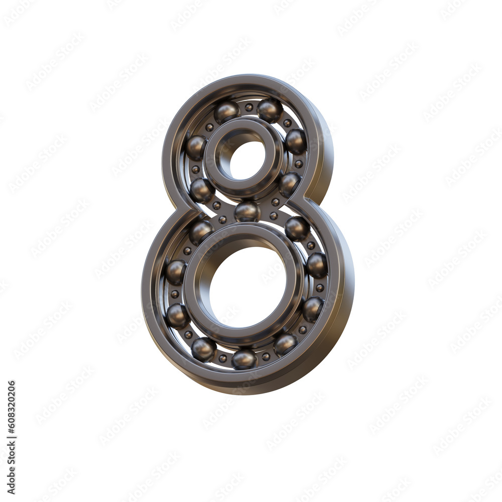 Futuristic Bearing 3D Alphabet or PNG Letters Futuristic Bearing 3D Alphabet or PNG Letters