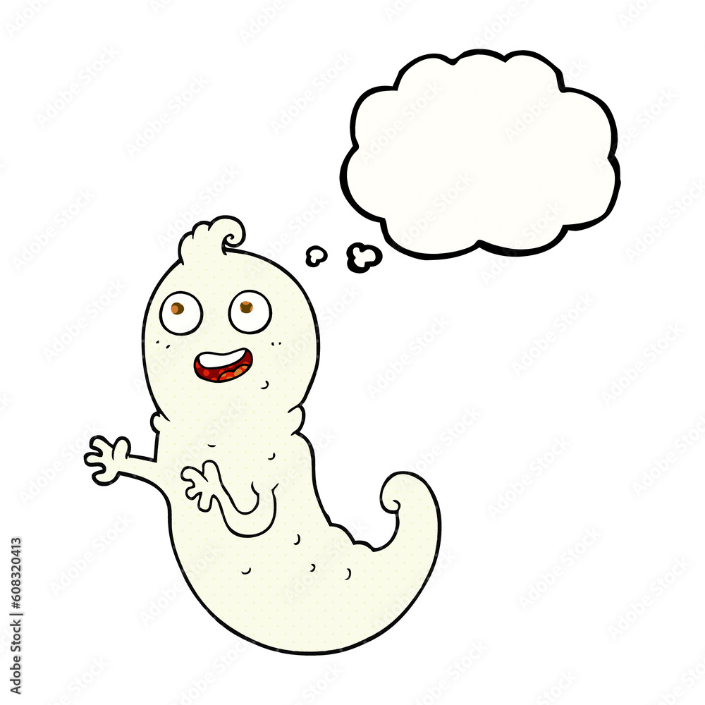 freehand drawn thought bubble cartoon ghost freehand drawn thought bubble cartoon ghost