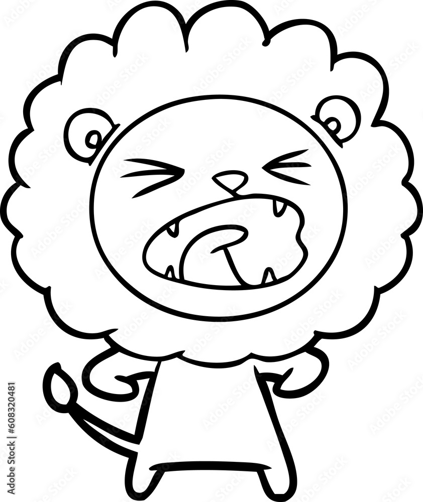 cartoon angry lion cartoon angry lion