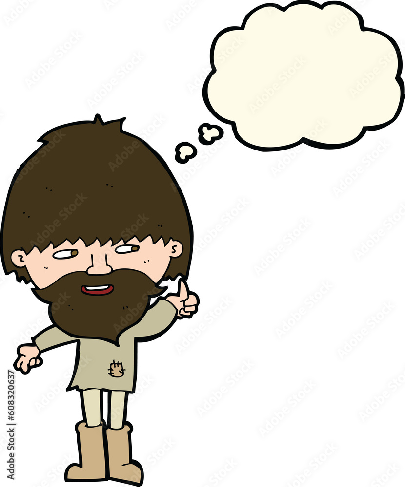 cartoon hippie man in wellington boots with thought bubble cartoon hippie man in wellington boots with thought bubble