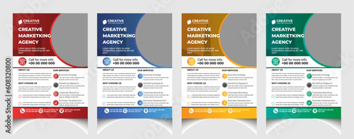 Business marketing and corporate flyer template design.