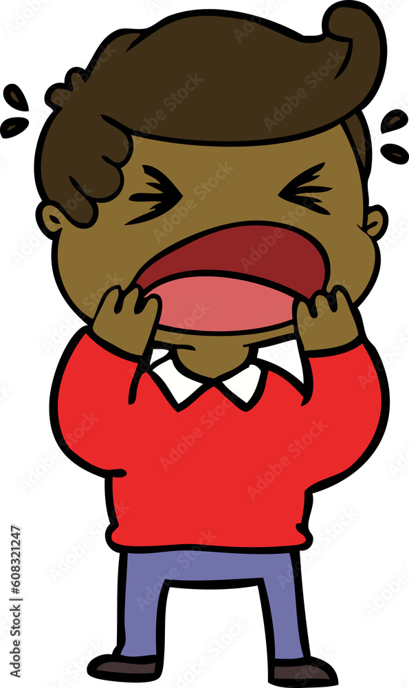 cartoon shouting man cartoon shouting man