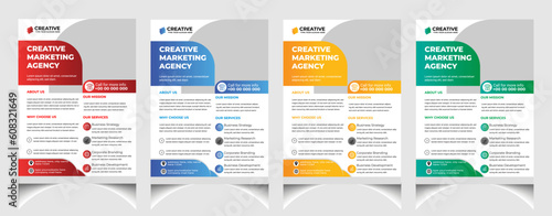 Business marketing and corporate flyer template design.