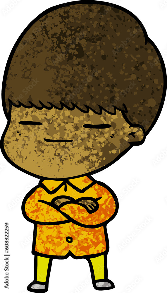 Obraz premium cartoon smug boy