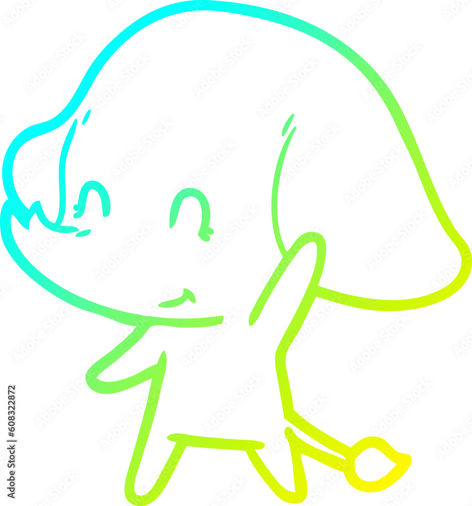cold gradient line drawing of a cartoon illustration cold gradient line drawing of a cartoon illustration