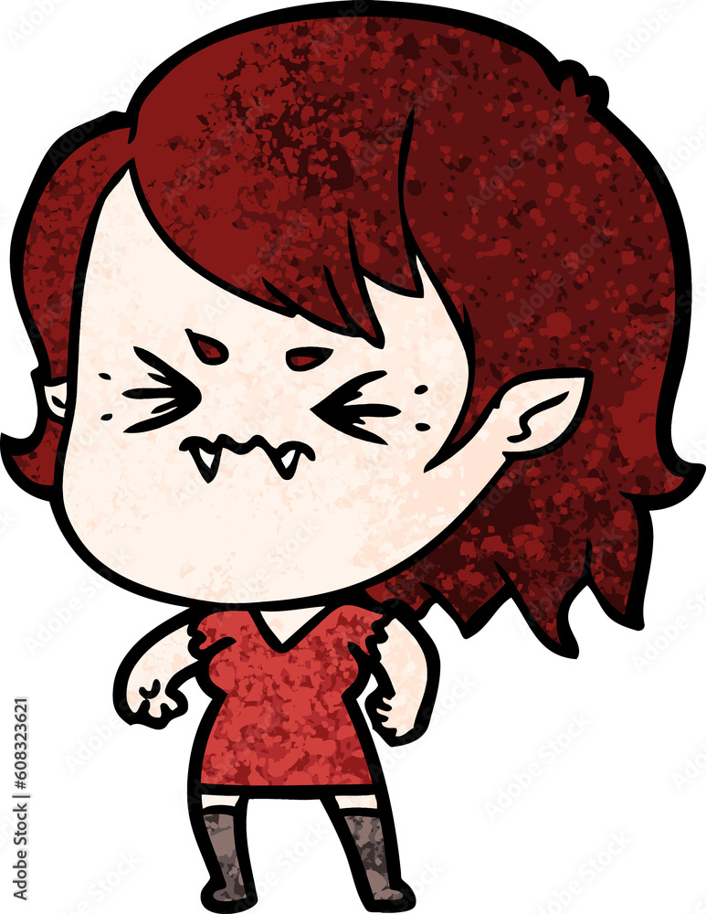 annoyed cartoon vampire girl annoyed cartoon vampire girl