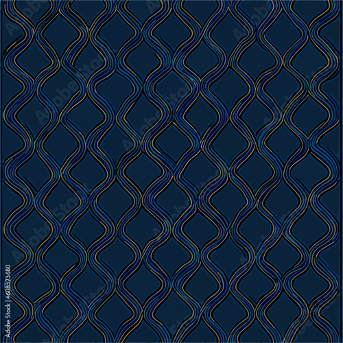 A vibrant blue pattern motif, symbolizing abundance and prosperity, with its intricate motifs and auspicious symbols found in ethnic folklore