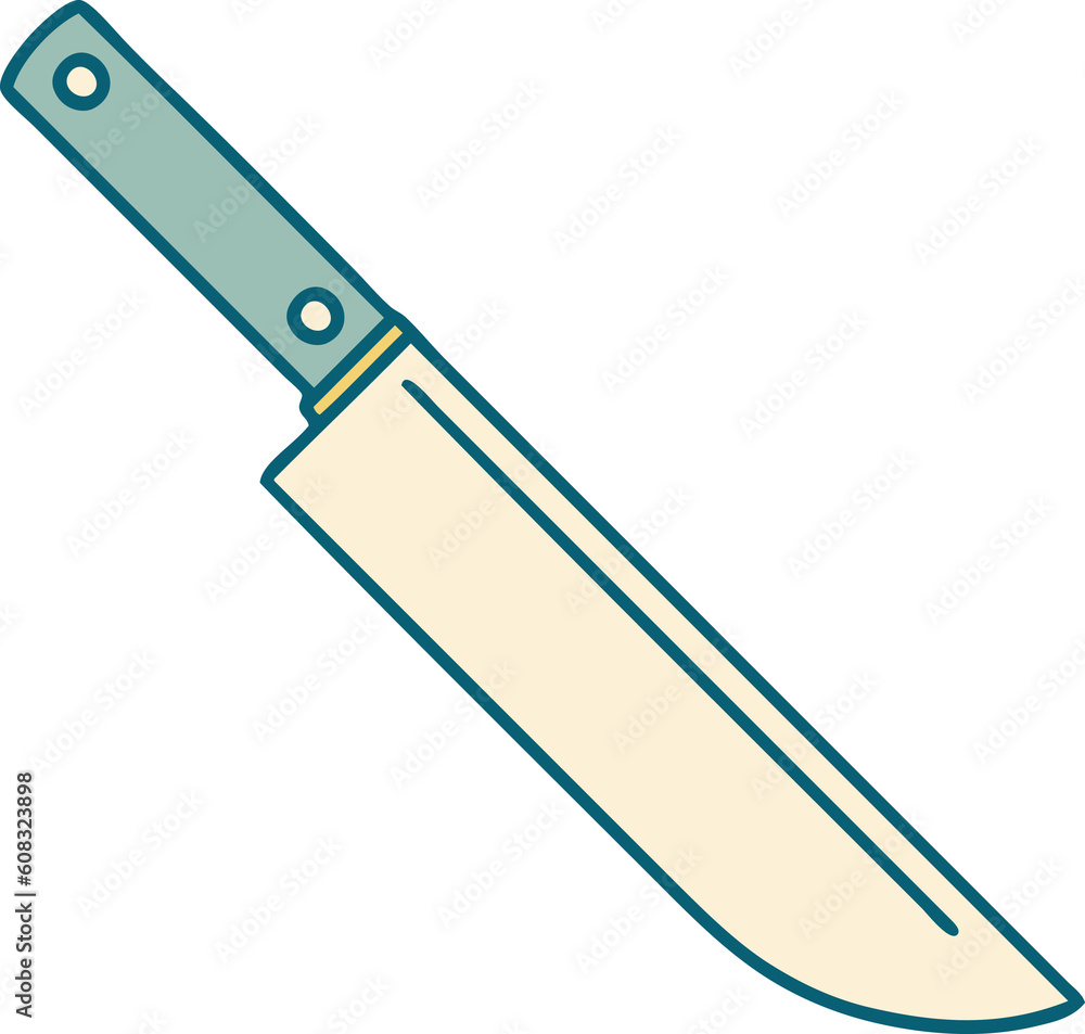iconic tattoo style image of a knife iconic tattoo style image of a knife