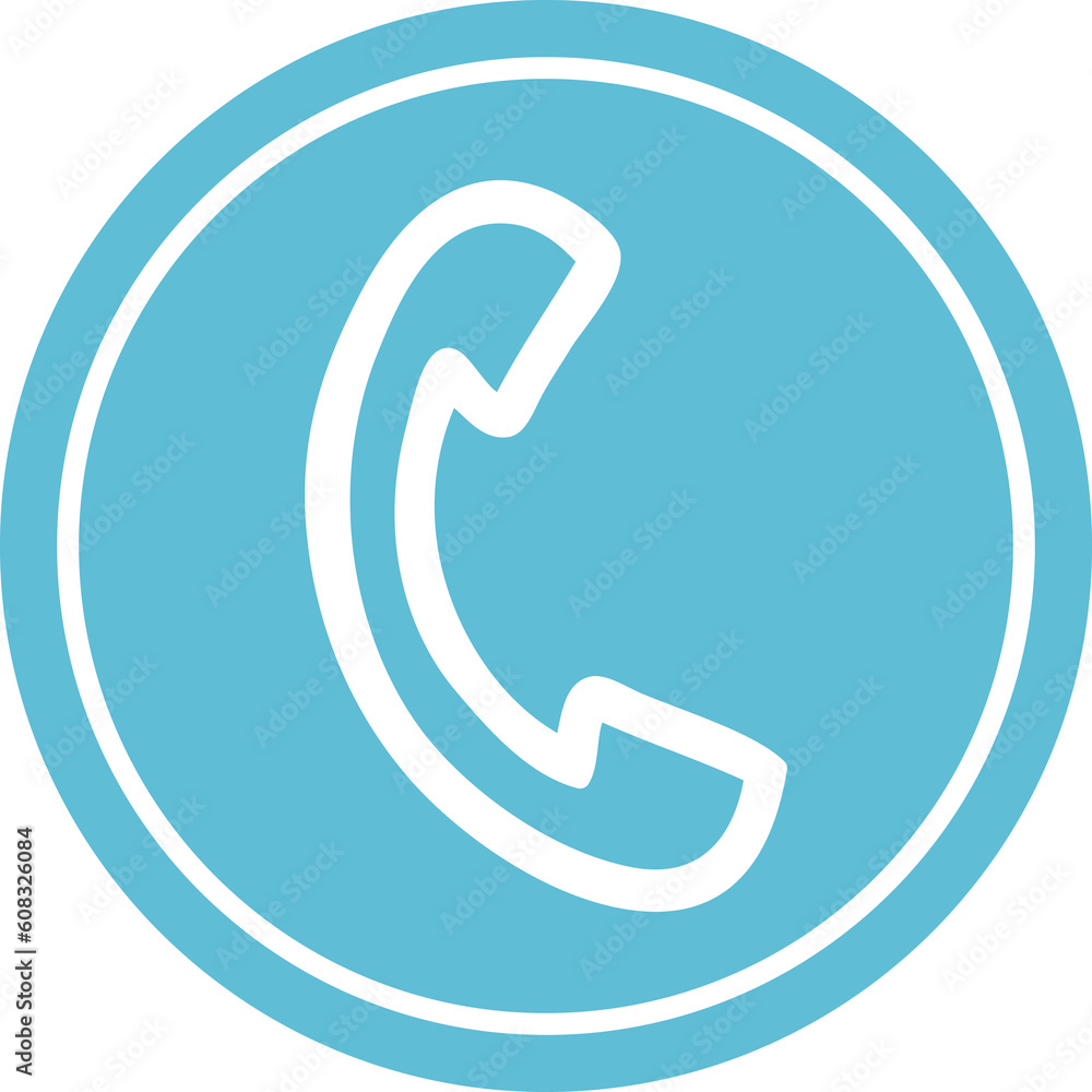 telephone handset circular icon symbol telephone handset circular icon symbol