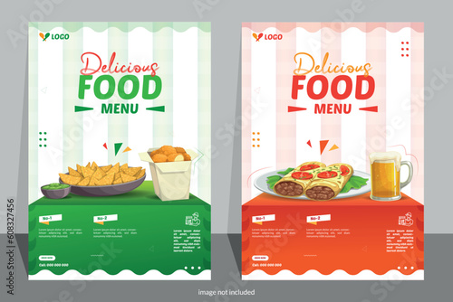 Food Flyer Template design, restaurant food flyer, fast food template vector illustration.	