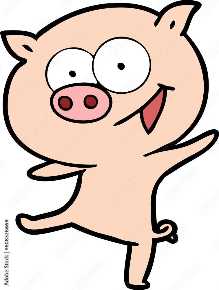 cheerful dancing pig cartoon cheerful dancing pig cartoon