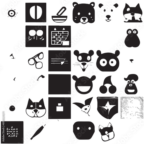 set of people design black