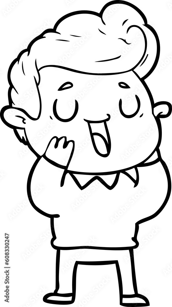 Fototapeta premium happy cartoon man