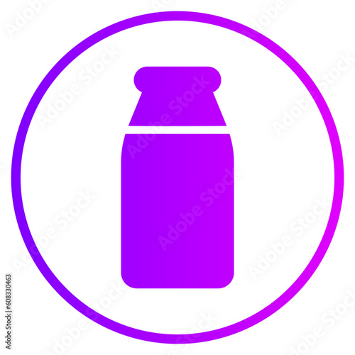 milk bottle gradient icon