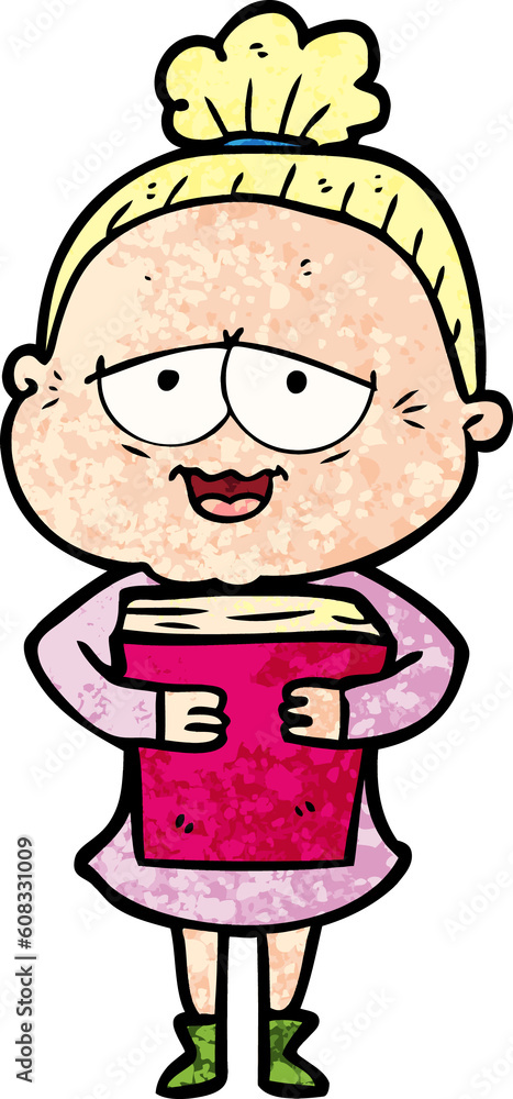 cartoon happy old lady cartoon happy old lady