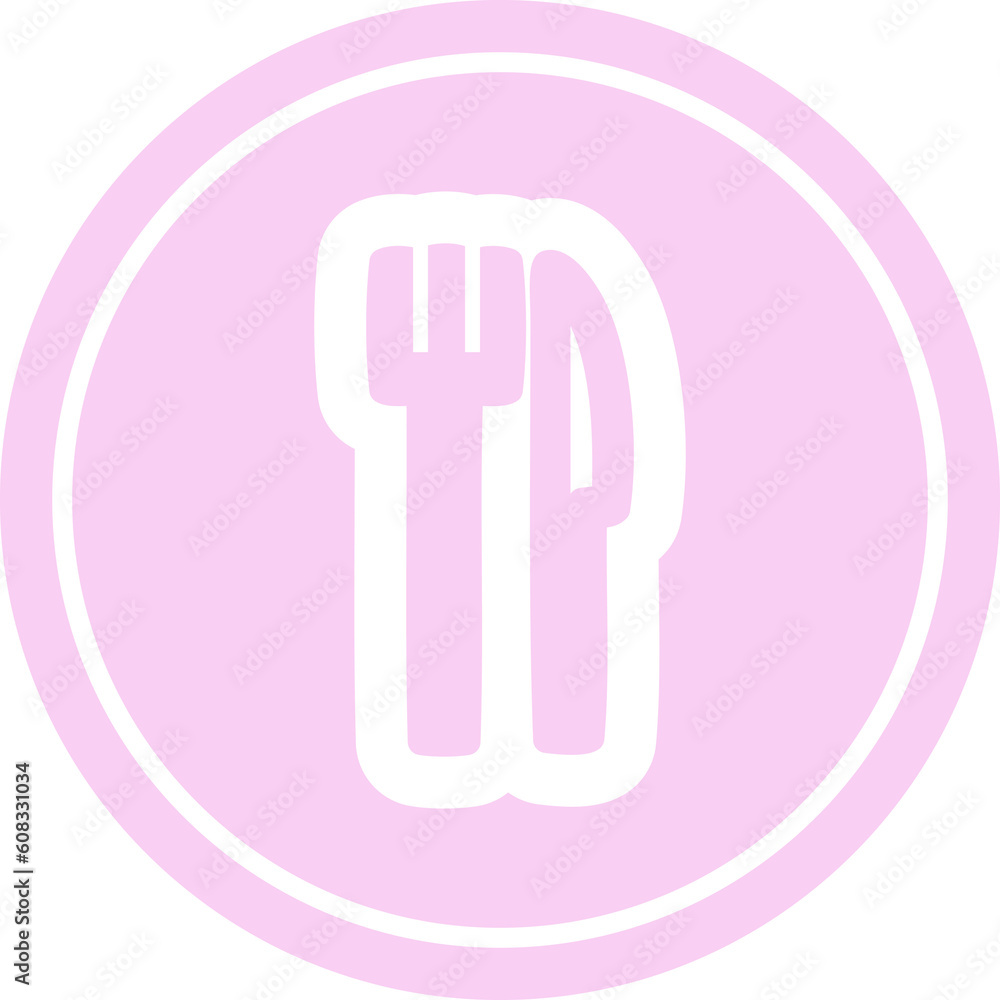 knife and fork circular icon symbol knife and fork circular icon symbol