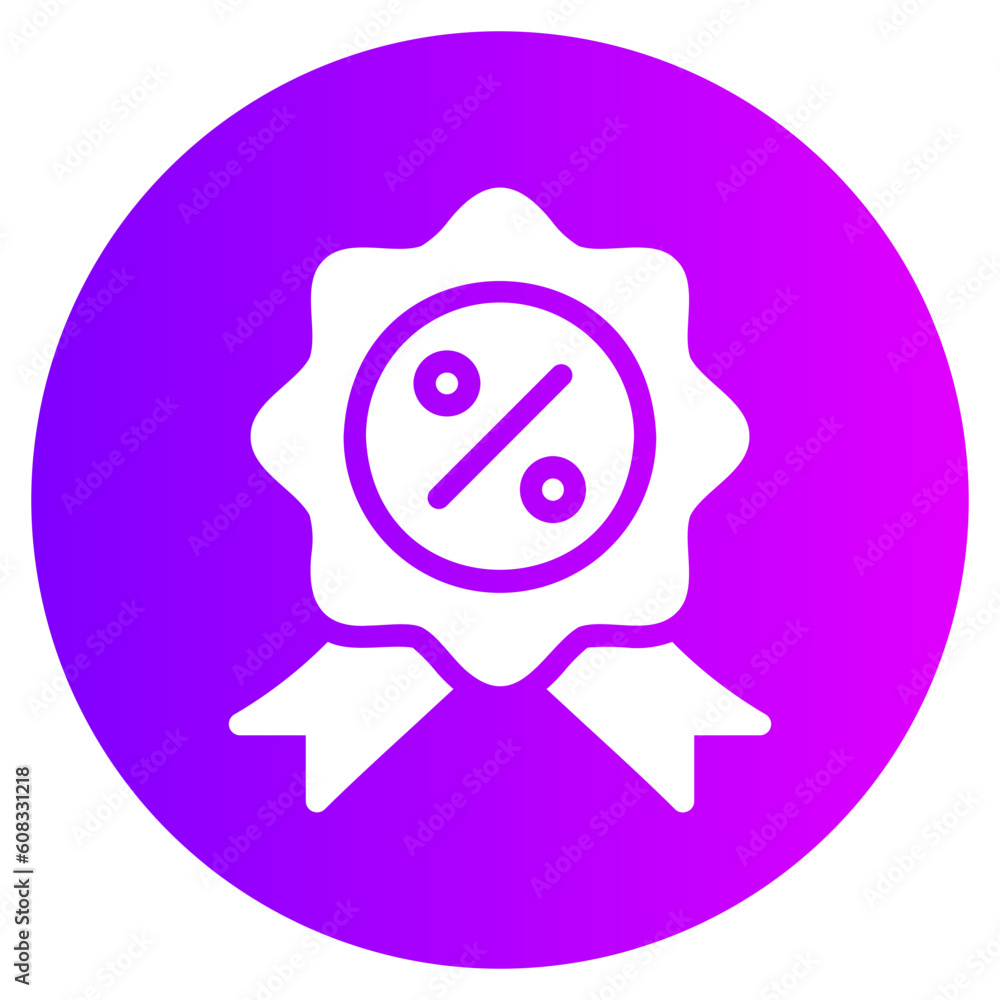 Naklejka premium discount gradient icon