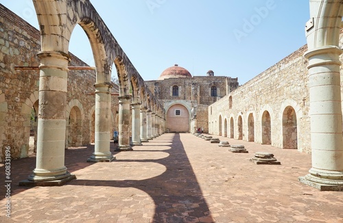 The Ex-Convent of Cuilapam de Guerrero in Oaxaca, Mexico, built in the 16th century by Dominican monks