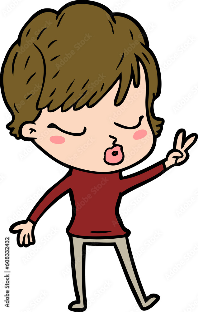 cartoon woman with eyes shut cartoon woman with eyes shut