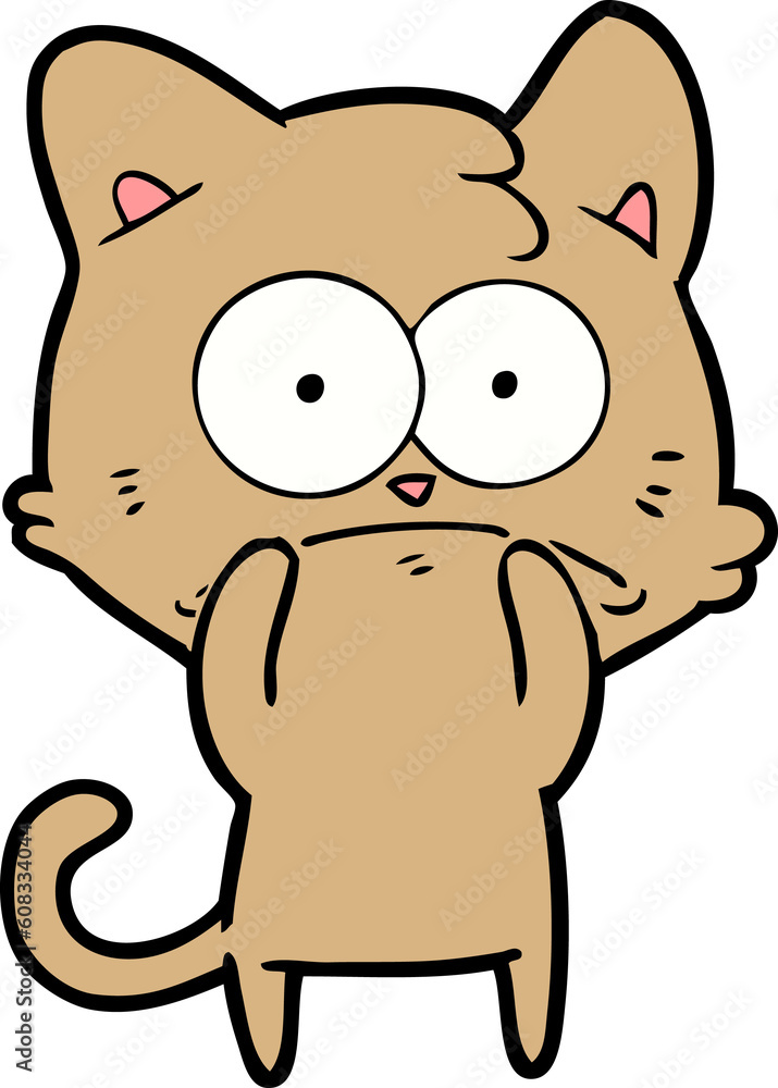 cartoon nervous cat cartoon nervous cat