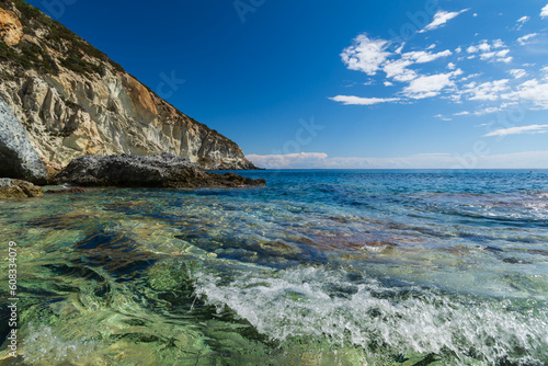 the beautiful coasts of Ponza  an Italian island in the Mediterranean sea