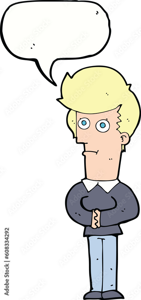 cartoon man staring with speech bubble cartoon man staring with speech bubble