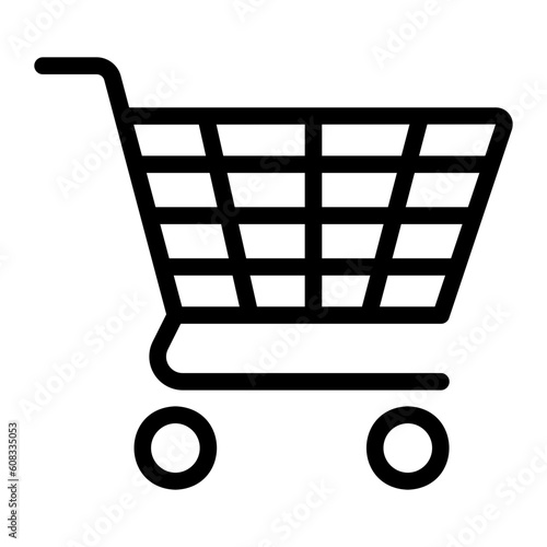 trolley cart line icon