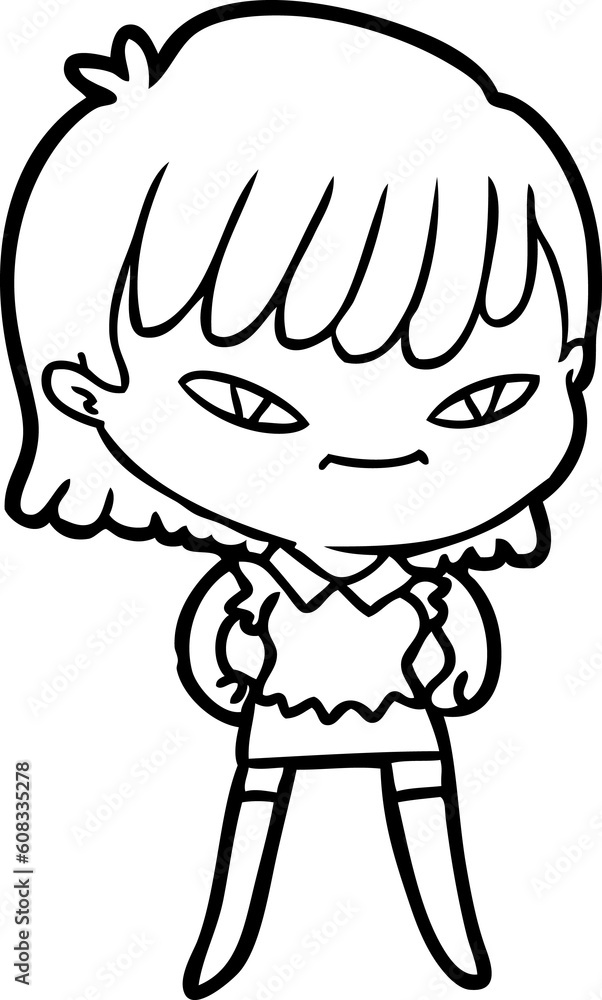 Obraz premium cartoon woman