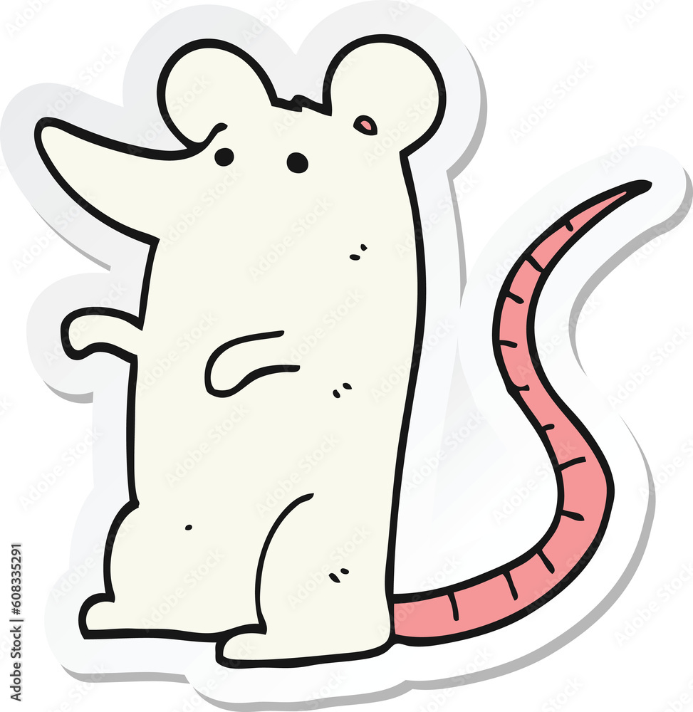 sticker of a cartoon rat sticker of a cartoon rat