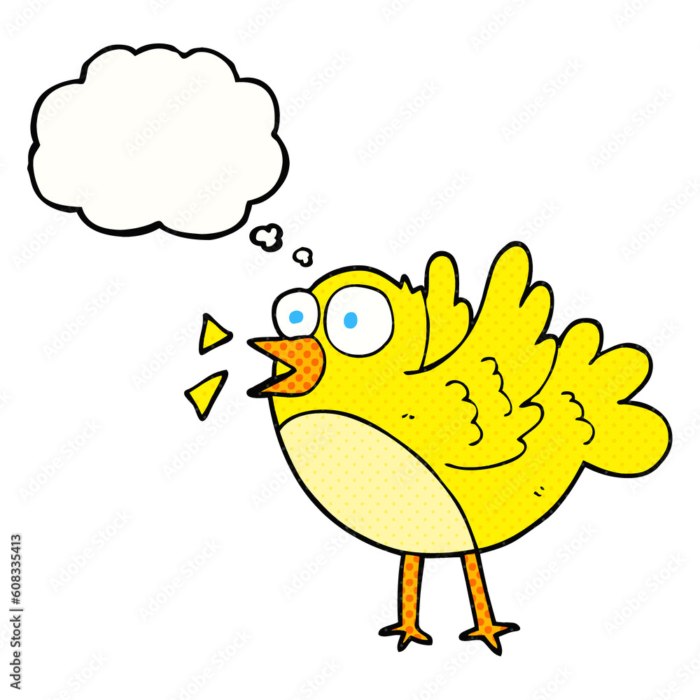 freehand drawn thought bubble cartoon bird freehand drawn thought bubble cartoon bird